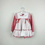 Load image into Gallery viewer, Vintage Winnie the Pooh Red White Striped Pinafore Dress 3T USA
