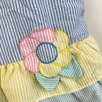 Load image into Gallery viewer, Vintage Tiny Tots Original Seersucker Ruffle Dress Set 4T
