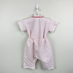 Load image into Gallery viewer, Vintage Red Striped Baseball Pajama Set 24 Months USA
