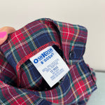 Load image into Gallery viewer, Vintage OshKosh B'gosh Plaid Bow Dress 12 Months
