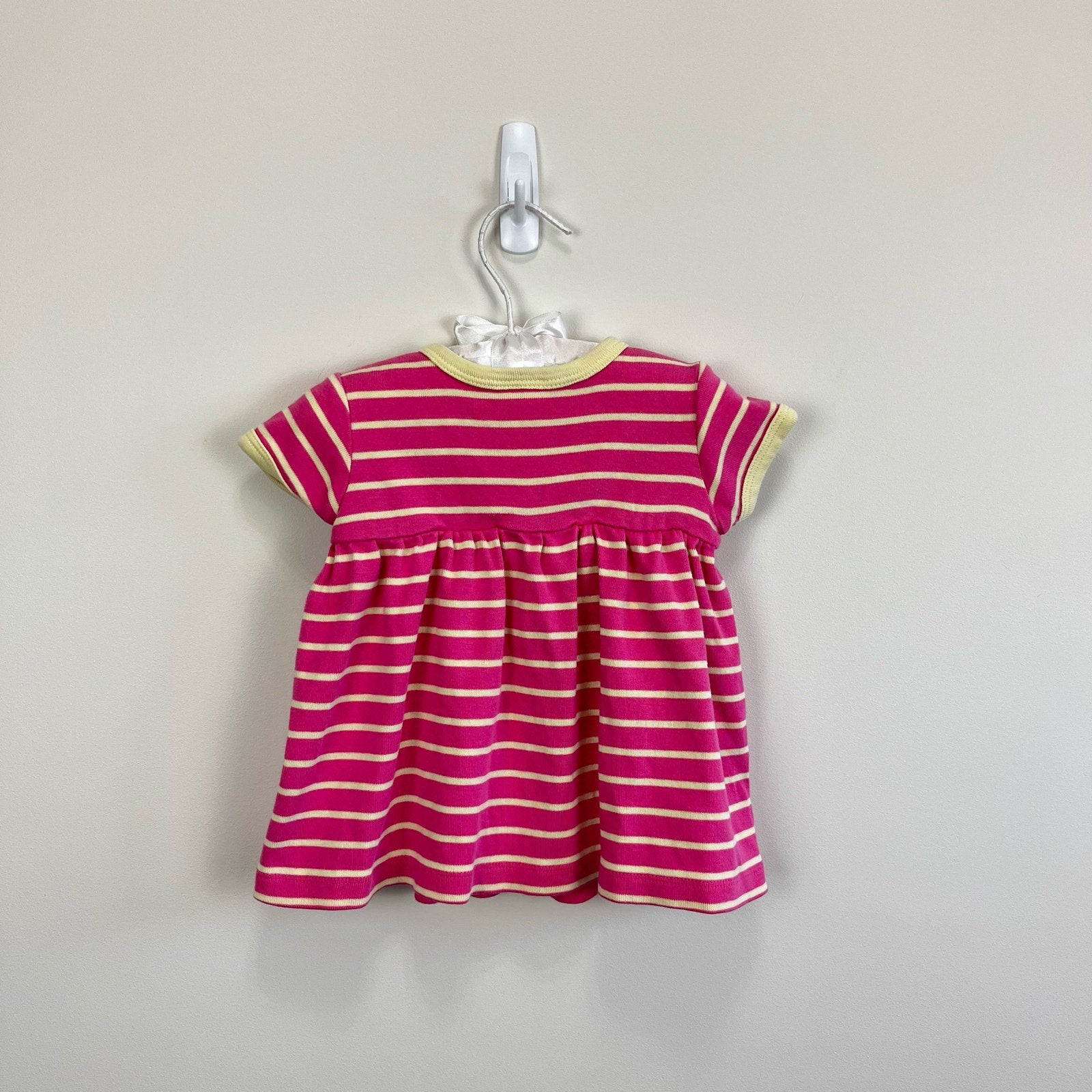 Hanna Andersson Pink & Yellow Striped Dress 60 cm (3-6 Months)