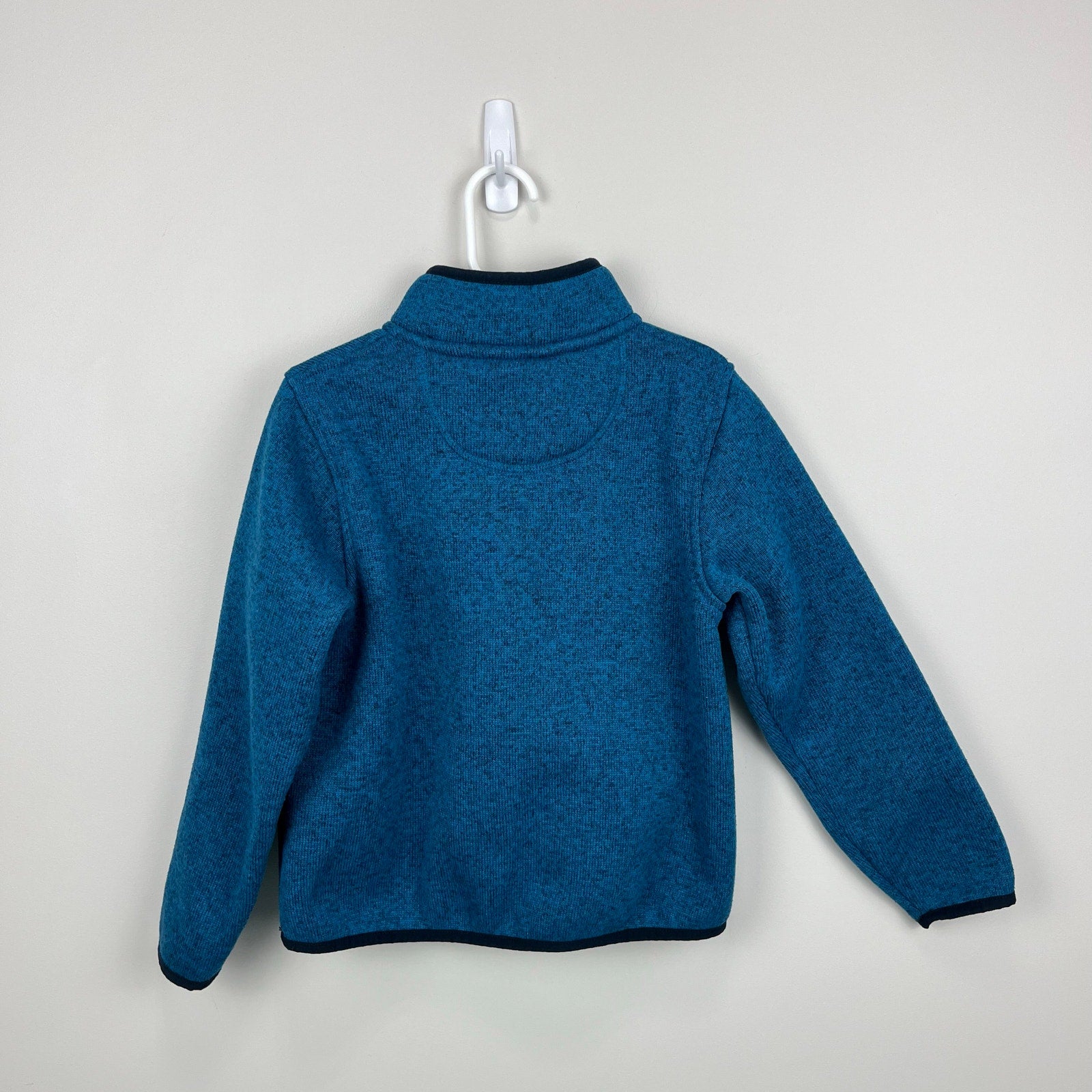 L.L. Bean Kids Sweater Fleece Half Snap Pullover Blue Medium 5-6