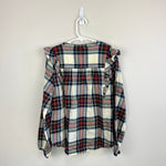 Load image into Gallery viewer, Vineyard Vines Girls' Soft Twill Ruffle Top Royal Stewart Marsh Medium NWT
