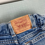 Load image into Gallery viewer, Vintage Levi's Cinched Waist Blue Jean Shorts 6
