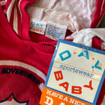 Load image into Gallery viewer, Vintage Day Baby Sportswear Red Striped Outfit 12 Months NWT
