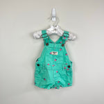 Load image into Gallery viewer, OshKosh B'Gosh Green Strawberry Shortalls 6 Months
