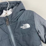 Load image into Gallery viewer, The North Face Baby Reversible Mount Chimbo Hooded Jacket Gray 6-12 Months
