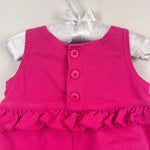 Load image into Gallery viewer, Vintage Tiny Toes Pink Ruffle Bow Romper 12 Months
