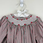 Load image into Gallery viewer, Strasburg Christmas Smocked Bishop Dress 3T
