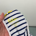 Load image into Gallery viewer, Mini Boden Charlie Navy Stripe Pom Pom T-Shirt 11-12

