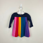 Load image into Gallery viewer, Hanna Andersson Girls Rainbow Stripe Dress 75 cm 12-18 Months
