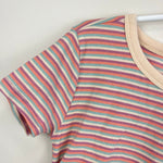 Load image into Gallery viewer, Treasure &amp; Bond Kids' Stripe Ruched T-Shirt Dress Purple Cloud Mini Bands Stripe M 8-10
