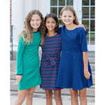 Load image into Gallery viewer, Florence Eiseman Knit Stripe Tie Dress 5T
