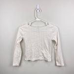 Load image into Gallery viewer, Old Navy Long-Sleeve Pointelle-Knit Top for Girls Creme De La Creme 8
