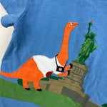 Load image into Gallery viewer, Mini Boden Short Sleeve Applique Dinosaur Tourist Tee 7-8
