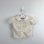 Load image into Gallery viewer, Vintage Healthtex 70s Yellow Orange Floral Blouse 24 Months USA
