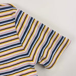 Load image into Gallery viewer, Cotton Emporium Kids' Meet &amp; Greet Stripe Rib T-Shirt Blue Multi Stripe S 7-8
