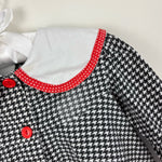 Load image into Gallery viewer, Vintage Cradle Houndstooth Plaid Teddy Bear Dress 24 Months
