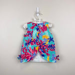 Load image into Gallery viewer, Lilly Pulitzer Girls Infant Shift Dress Aqua Trippin and Sippin 12-18 Months
