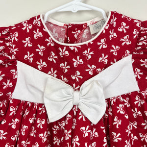 Vintage Rare Editions Red Bow Party Dress 6