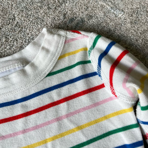 Hanna Andersson Rainbow Striped Pajamas 80/85 cm 2T