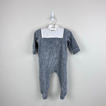 Load image into Gallery viewer, Jacadi Paris Gray Velour Footie 6 Months
