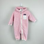 Load image into Gallery viewer, Patagonia Baby Furry Friends Bunting Peaceful Pink 3-6 Months
