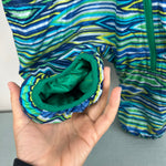 Load image into Gallery viewer, Patagonia Baby Reversible Puff-Ball Bunting Blue Green Waves 18 Months

