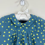 Load image into Gallery viewer, Bonpoint Blue Green Polka Dot Dress 18 Months
