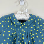 Load image into Gallery viewer, Bonpoint Blue Green Polka Dot Dress 18 Months
