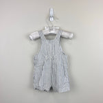 Load image into Gallery viewer, Mayoral Blue Striped Shortall Romper Dungarees 4-6 Months

