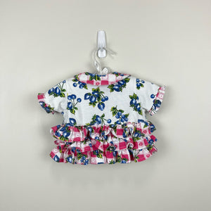 Vintage Tiny Toes Ruffle Fruit Top 12 Months