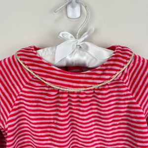 Mini Boden Striped Applique Velour Llama Dress 18-24 Months