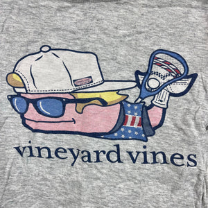 Vineyard Vines Gray Heather Lax Bro Whale Pocket T-Shirt 5T