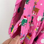 Load image into Gallery viewer, Mini Boden Long Sleeve Fun Jersey Dress Petal Pink Festive Friends 7-8 NWOT
