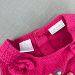 Load image into Gallery viewer, Vintage Tiny Toes Pink Ruffle Bow Romper 12 Months
