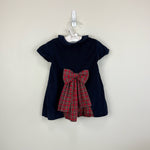 Load image into Gallery viewer, Nantucket Kids Corduroy Bow Holiday Dress 9-12 Months
