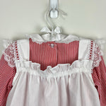 Load image into Gallery viewer, Vintage Winnie the Pooh Red White Striped Pinafore Dress 3T USA
