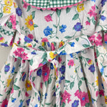 Load image into Gallery viewer, Vintage Rachel's Kids Floral Gingham Ruffle Dress 5T
