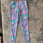 Load image into Gallery viewer, Lilly Pulitzer Luxletic Girls Mini Weekender Legging Multi Seaweed Samba XL 12-14
