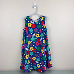 Load image into Gallery viewer, Hanna Andersson Sleeveless Swing Dress Baltic Blue Floral 130 cm 8
