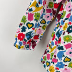 Load image into Gallery viewer, Mini Boden Long Sleeve Ruffle Blouse Top Floral Toy Print 3-6 Months
