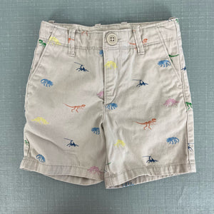Baby Gap Dinosaur Print Khaki Shorts 18-24 Months