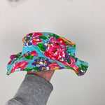 Load image into Gallery viewer, Vintage Jet Set Floral Bow Bucket Hat 12 Months
