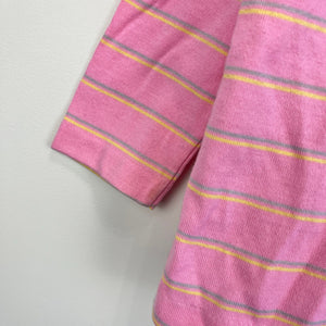 Vintage Healthtex Pink Stripe Applique Mouse Turtleneck Top 4T USA