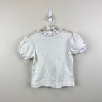Load image into Gallery viewer, Vintage OshKosh B'gosh Short Sleeve White Flower Top 4T USA
