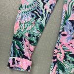 Load image into Gallery viewer, Lilly Pulitzer Girls Sammy Pajama Set Hi Tide Navy Bringing Mermaid Back 4T
