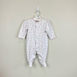 Load image into Gallery viewer, Kissy Kissy White Pink Footie 6-9 Months
