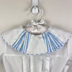 Load image into Gallery viewer, Vintage Monday's Child Blue Stripe Buster Suit Romper 24 Months USA
