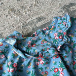 Load image into Gallery viewer, Mini Boden Cosy Ruffle Playset Dusty Blue Flower Bouquet 6-9 Months
